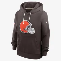 Cleveland цвет коричневыйs Sideline женская Nike Dri-FIT NFL Pullover Толстовка с капюшоном цвет коричневый
