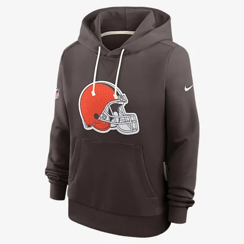 Cleveland колір коричневийs Sideline жіноча Nike Dri-FIT NFL Pullover Толстовка з капюшоном колір коричневий