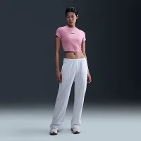 Nike Sportswear Chill Knit жіноча Slim Cropped футболка Pink