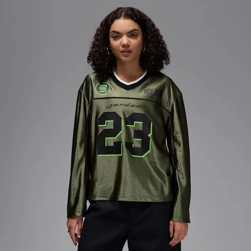 Nike Jordan жіноча Long-Sleeve Jersey Top колір зелений