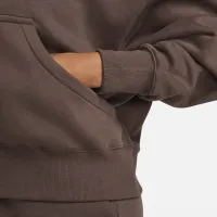 Nike Sportswear Phoenix Fleece женская Over-оверсайз Pullover Толстовка с капюшоном цвет коричневый