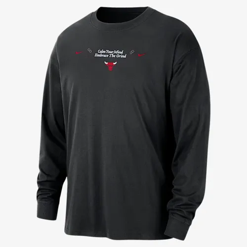 Chicago Bulls Courtside чоловічі Nike NBA Max90 Long-Sleeve футболка колір чорний