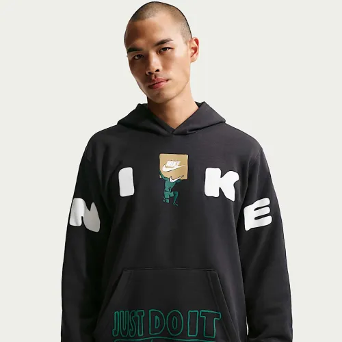 Nike Sportswear Club мужские Fleece Толстовка с капюшоном цвет черный