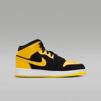 Nike Air Jordan 1 Mid SE Big детские Кроссовки цвет черный