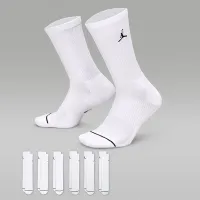 Nike Jordan Everyday Cushioned Crew шкарпетки (6 пар) колір білий