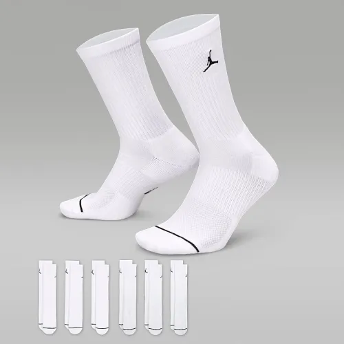 Nike Jordan Everyday Cushioned Crew шкарпетки (6 пар) колір білий