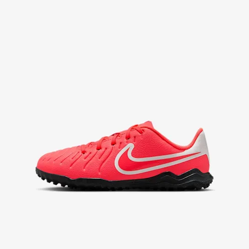 Nike Jr. Tiempo Legend 10 Club Little/Big детские Turf Low-Top Soccer Кроссовки Pink