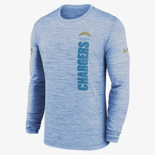 Los Angeles Chargers Sideline Velocity чоловічі Nike Dri-FIT NFL Long-Sleeve футболка блакитний