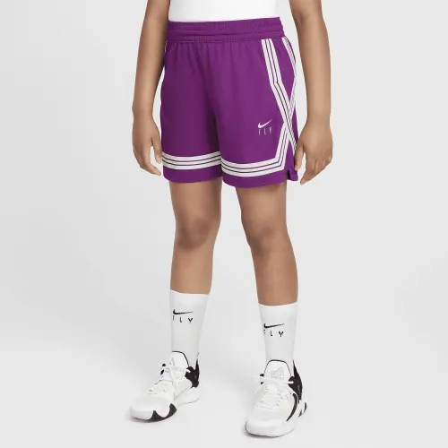 Nike Dri-FIT Fly Crossover Big дитячі (Girls') баскетбольні шорти (Extended Size) колір фіолетовий