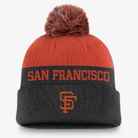 San Francisco Giants Rewind Peak мужские Nike MLB Cuffed Pom Beanie цвет черный