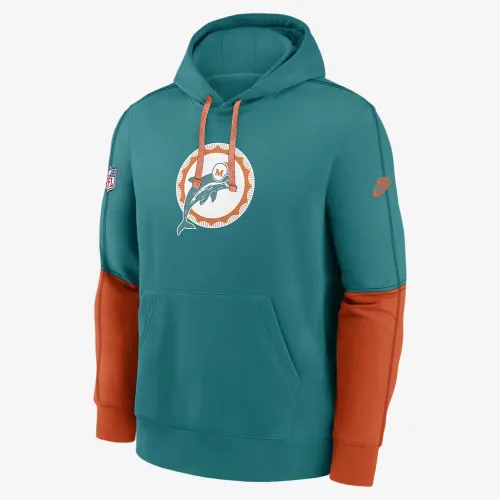 Miami Dolphins Logo Team Issue Club чоловічі Nike NFL Pullover Толстовка з капюшоном блакитний