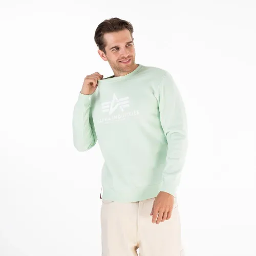 Кофта/футболка Alpha Industries Basic 17830243 - зеленая