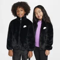 Nike Little дитячі Faux Fur Куртка колір чорний