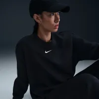 Nike Sportswear Phoenix Fleece жіноча оверсайз Crew-Neck світшот колір чорний