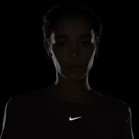 Nike One Classic жіноча Dri-FIT Short-Sleeve Cropped Top колір фіолетовий