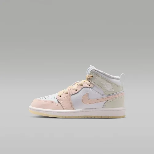 Nike Jordan 1 Mid SE Little детские Кроссовки цвет белый