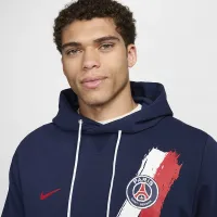 Paris Saint-Germain Standard Issue мужские Nike Dri-FIT Soccer Pullover Толстовка с капюшоном синий