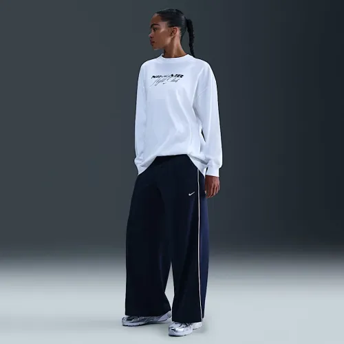 Nike Sportswear женская Mid-Rise Wide-Leg спортивные штаны синий