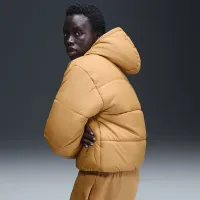 Nike Sportswear Classic Puffer жіноча Therma-FIT Loose Hooded Куртка колір коричневий