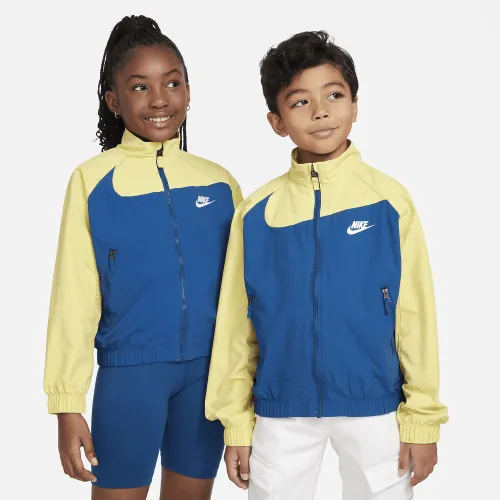 Nike Sportswear Amplify Big детские Woven Full-Zip Куртка синий