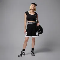 Nike Jordan Sport жіноча Short-Sleeve Knit Crop Top колір чорний