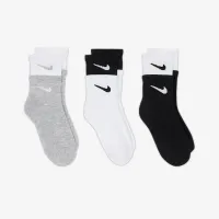 Nike Little детские Double Welt Ankle носки (3 пары) цвет черный