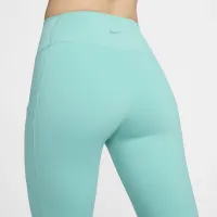 Nike One женская С высокой Талией 7/8 лосины с карманамицвет зеленый