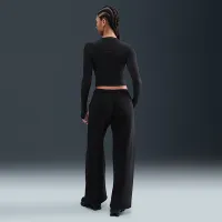 Nike Sportswear Club Fleece жіноча Mid-Rise Wide-Leg Cozy Pants колір чорний