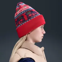 Nike Peak Big детские Standard Cuff Beanie цвет красный