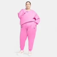 Nike Sportswear Phoenix Fleece женская С высокой Талией Joggers (большие размеры) цвет красный