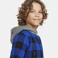 Nike Jordan Big детские (для мальчиков) Pullover Толстовка с капюшоном синий