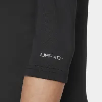 Nike Swim Big дитячі (Girls') Short-Sleeve Hydroguard колір чорний
