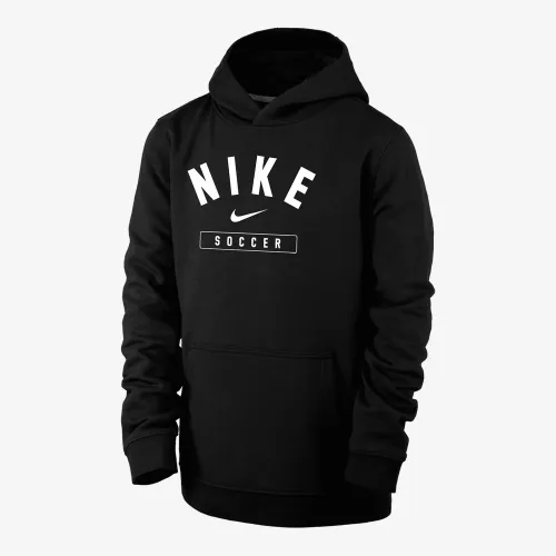 Nike Soccer Big детские (для мальчиков) Pullover Толстовка с капюшоном цвет черный