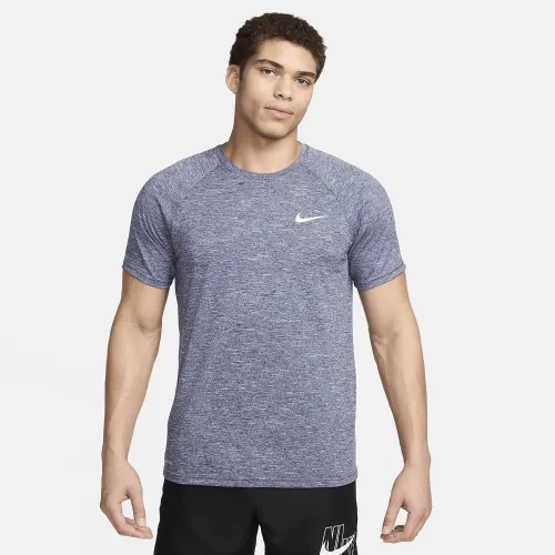 Nike чоловічі Heatheколір червоний Short-Sleeve Hydroguard Swim Shirt блакитний