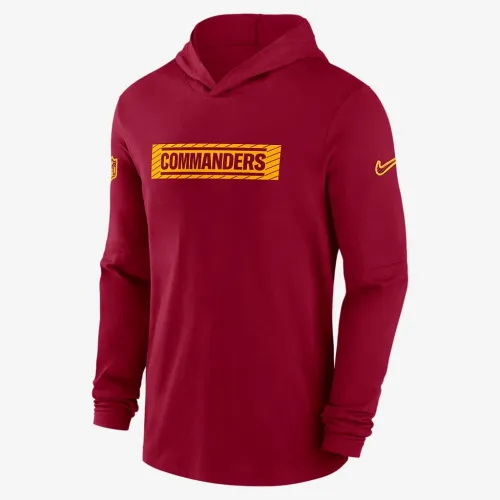 Washington Commanders Sideline мужские Nike Dri-FIT NFL Long-Sleeve Hooded Top цвет красный