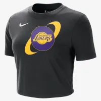 Los Angeles Lakers Courtside женская Nike NBA Cropped Slim футболка цвет черный