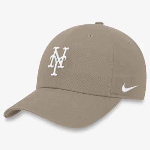 New York Mets Club чоловічі Nike MLB Adjustable Hat колір коричневий