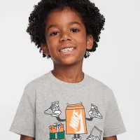 Nike Little детские Boxy Got 'Em футболка цвет серый