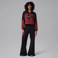 Nike Jordan Brooklyn женская Woven Long-Sleeve Graphic Pullover цвет черный