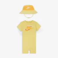 Nike Sportswear PE Baby (0-9M) Romper and Bucket Hat набор Yellow