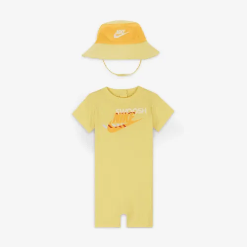 Nike Sportswear PE Baby (0-9M) Romper and Bucket Hat набор Yellow