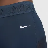 Nike Pro женская Mid-Rise 7/8 Mesh-Paneled лосины синий