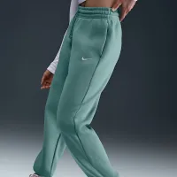 Nike Sportswear Phoenix Fleece женская С высокой Талией оверсайз Sweatpants цвет зеленый