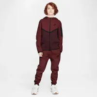 Nike Sportswear Tech Fleece Big детские Full-Zip Толстовка с капюшоном цвет красный