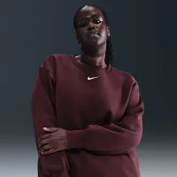 Nike Sportswear Phoenix Fleece жіноча оверсайз Crew-Neck світшот (великі розміри) колір червоний