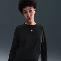 Nike Sportswear Chill Terry жіноча Crew-Neck French Terry світшот колір чорний