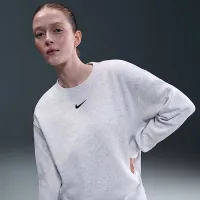 Nike Sportswear Phoenix Fleece женская оверсайз Crew-Neck свитшот цвет коричневый