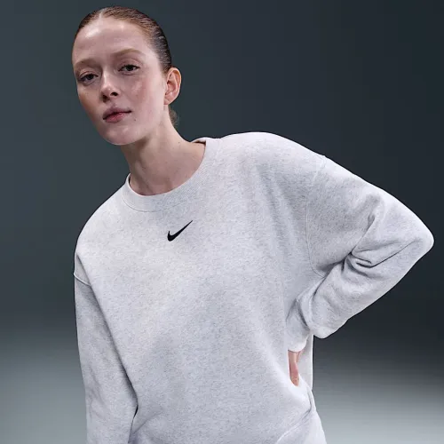 Nike Sportswear Phoenix Fleece женская оверсайз Crew-Neck свитшот цвет коричневый