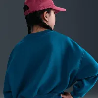 Nike Sportswear Club Fleece Girls' Boxy Crew-Neck світшот блакитний