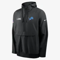 Detroit Lions Alt Option Route Anorak чоловічі Nike NFL 1/2-Zip Hooded Куртка колір чорний